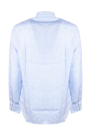 Light blue linen shirt 120% LINO | 33AL2M19O5000G460710106
